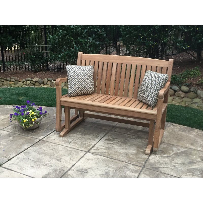 Banc d'extérieur en teck, Brun, H 37 po x l 48 po x P 30 po
