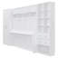 Grand lit escamotable mural avec placard, tiroirs et tablettes, blanc-443331660-443331663