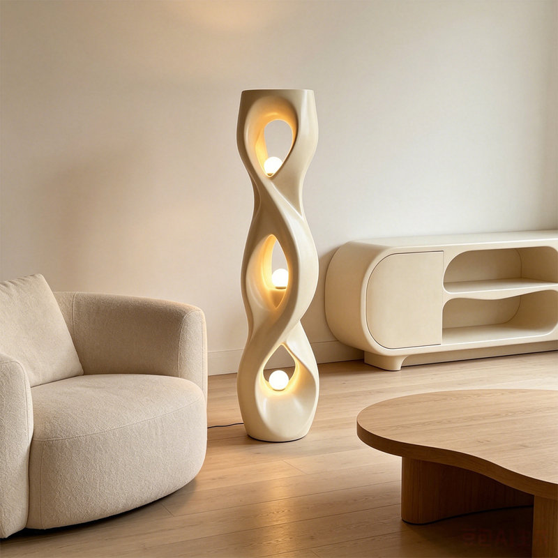 Lampes sur pied en plastique et cristal