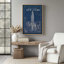 «Blueprint New York Chrysler Building» par Sue Schlabach, reproduction d'art