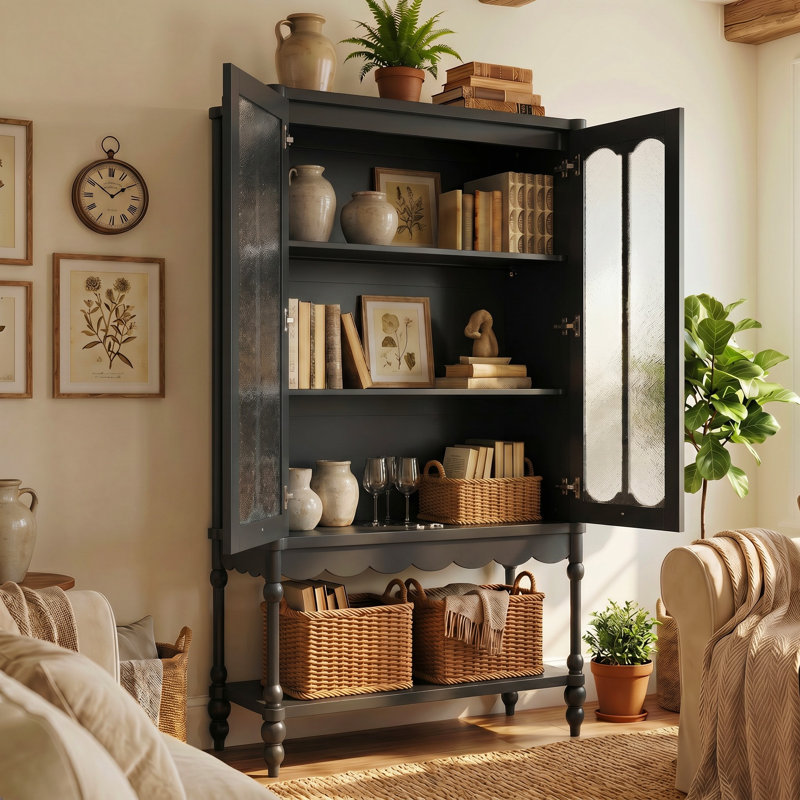 Vitrine avec design élégant, Noir