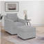 Fauteuil pivotant gris Merced