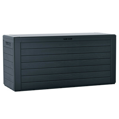 WFX Utility 116cm W 280L Water Resistant Plastic Lockable Deck Box in Black
