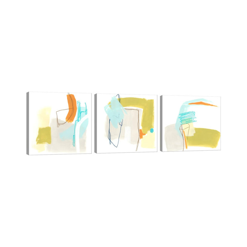 Adagio Triptych - ensemble d'art mural sur toile - Toile tendue (ensemble de 3)