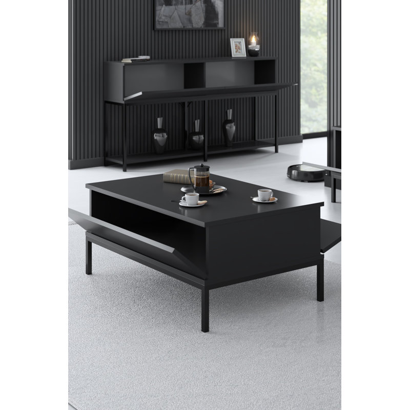 Rectangle Metal Legs Coffee Table