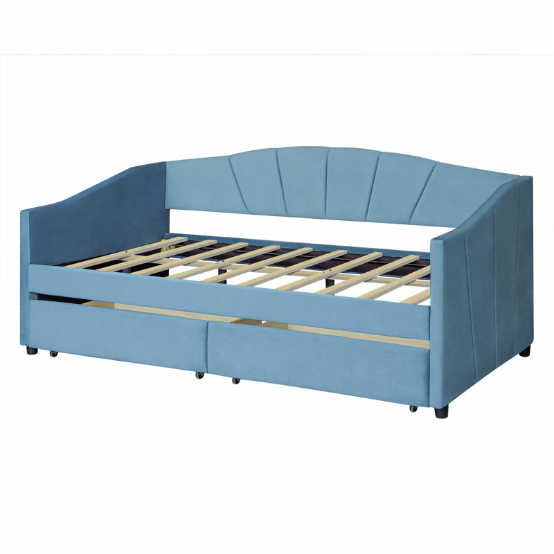 Comfortable Upholstered Daybed with Practical Drawers and Sturdy Construction