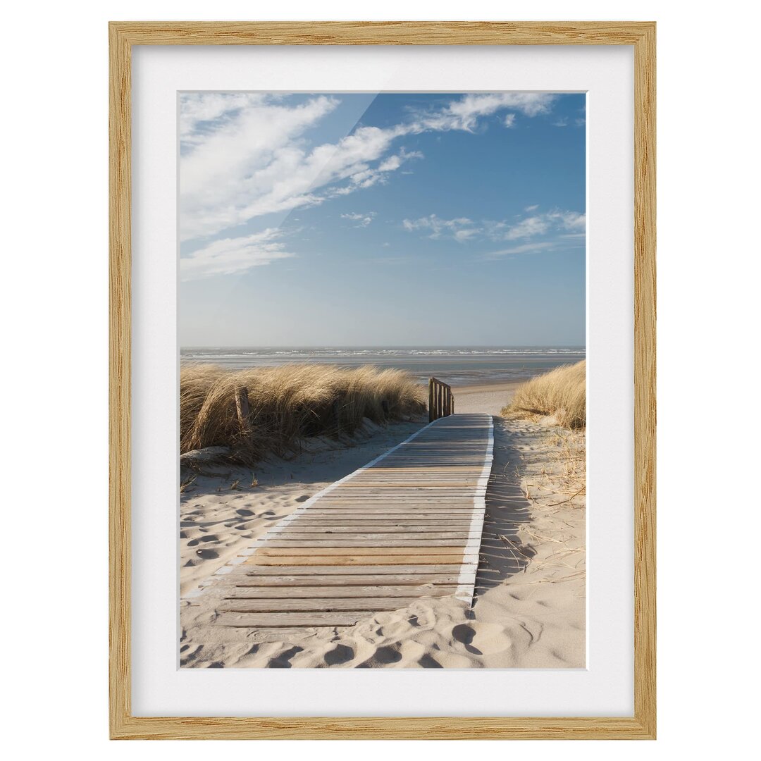 Gerahmtes Papierbild Ostsee Strand