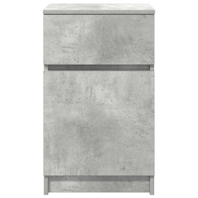 Bedside Cabinet 39X35x65 Cm Engineered Wood, Concrete Grey