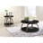 Dark Grey and Black Nickel End Table