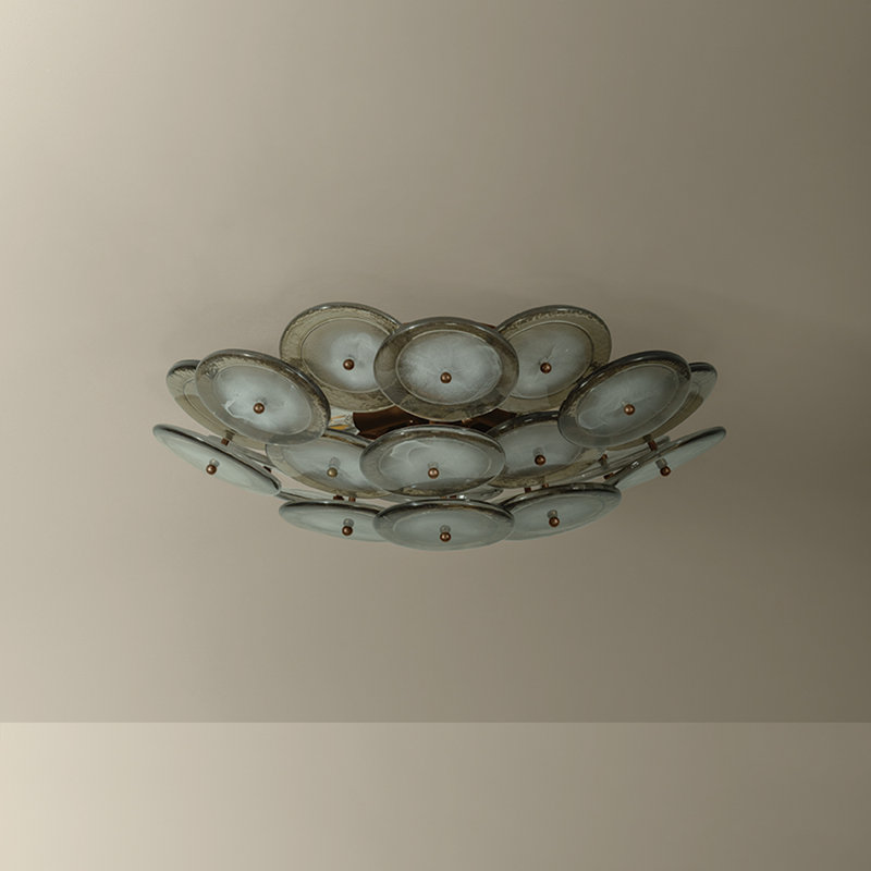 Wassama 20" 4-Light Piastre Glass Flush Mount
