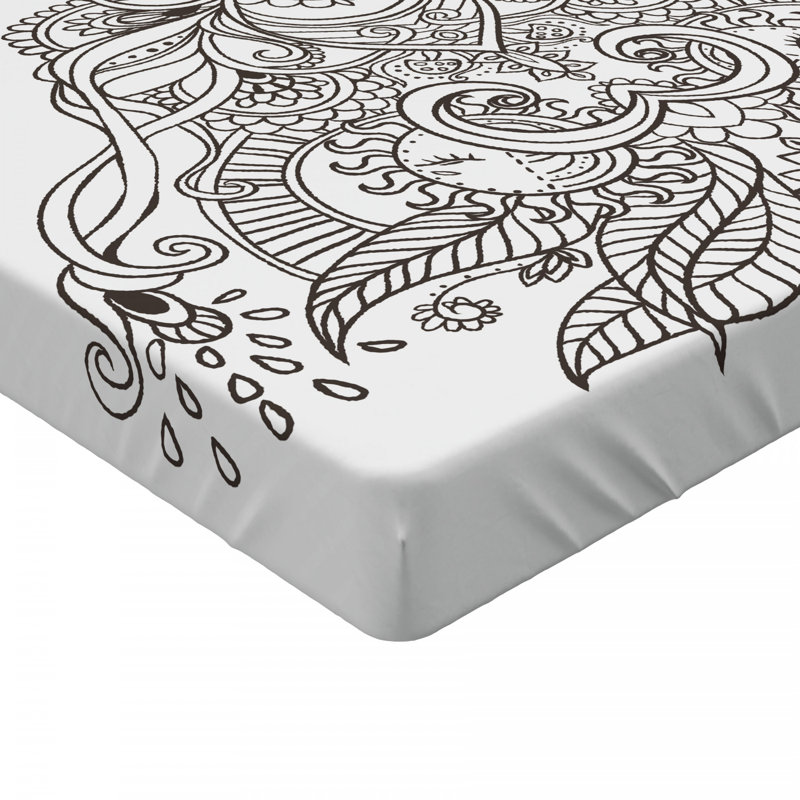 Microfiber Floral Fitted Sheet, Full Fitted Sheet