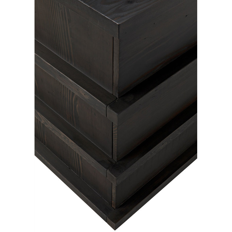 Bergamot 3 - Drawer Solid Wood Dresser, Black Wax
