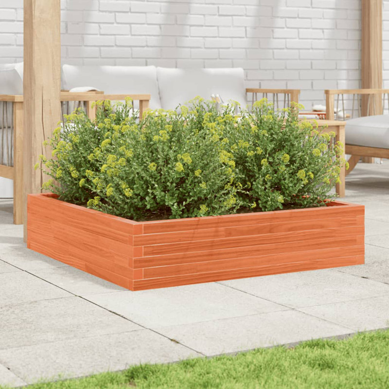 2 Outdoor Planter, 23cm H x 110cm W x 40cm D, Wax brown