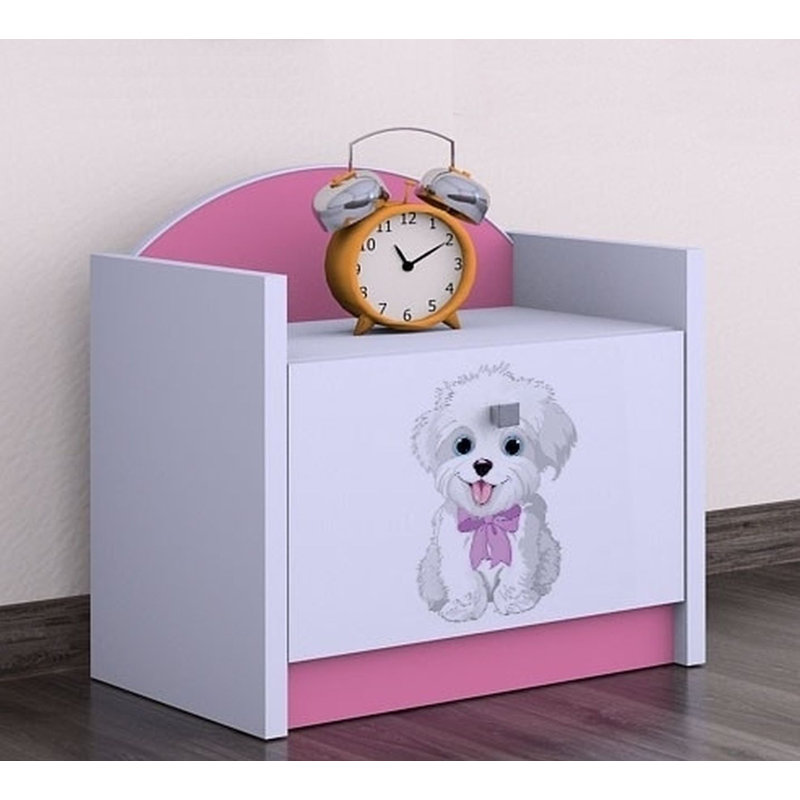 Dion Nightstand, Pink