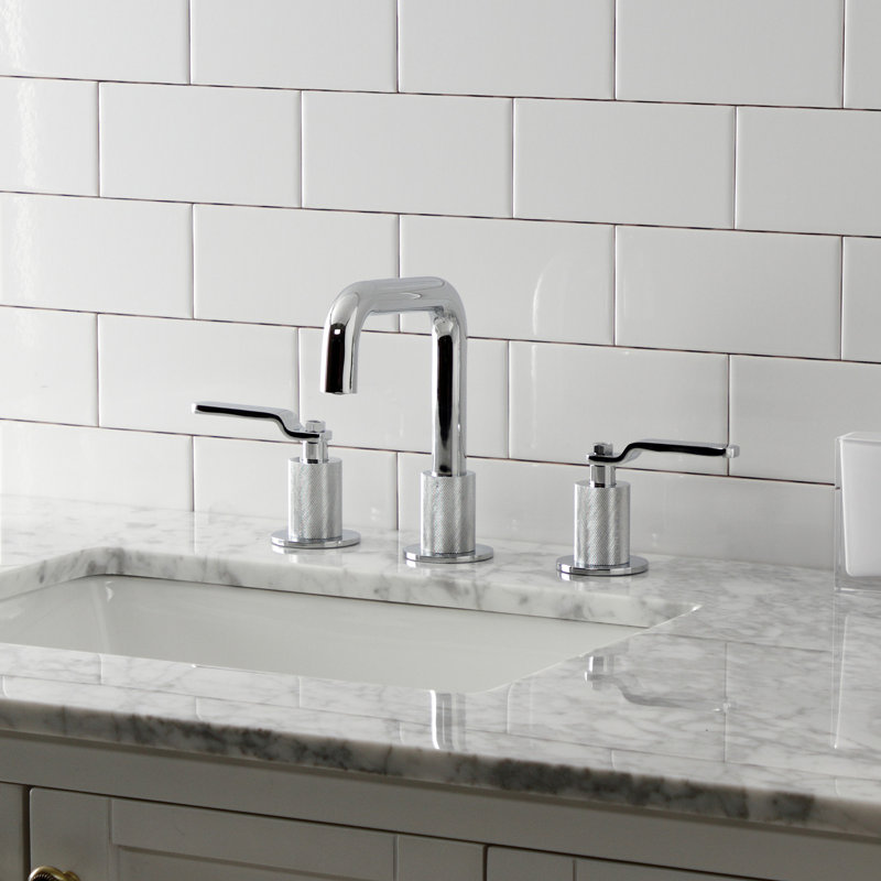 Robinet de salle de bain espacé Kingston, Chrome poli