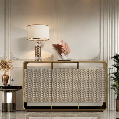 Solid Wood Minimalist Modern Sideboard