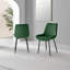 Palermo Velvet Modern Dining Chairs with Tapered Metal Legs & Quilted Diamond Stitching-160053755-160356450