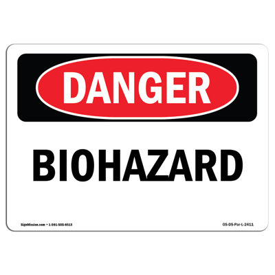 Biohazard Aluminum Sign 12 x 18