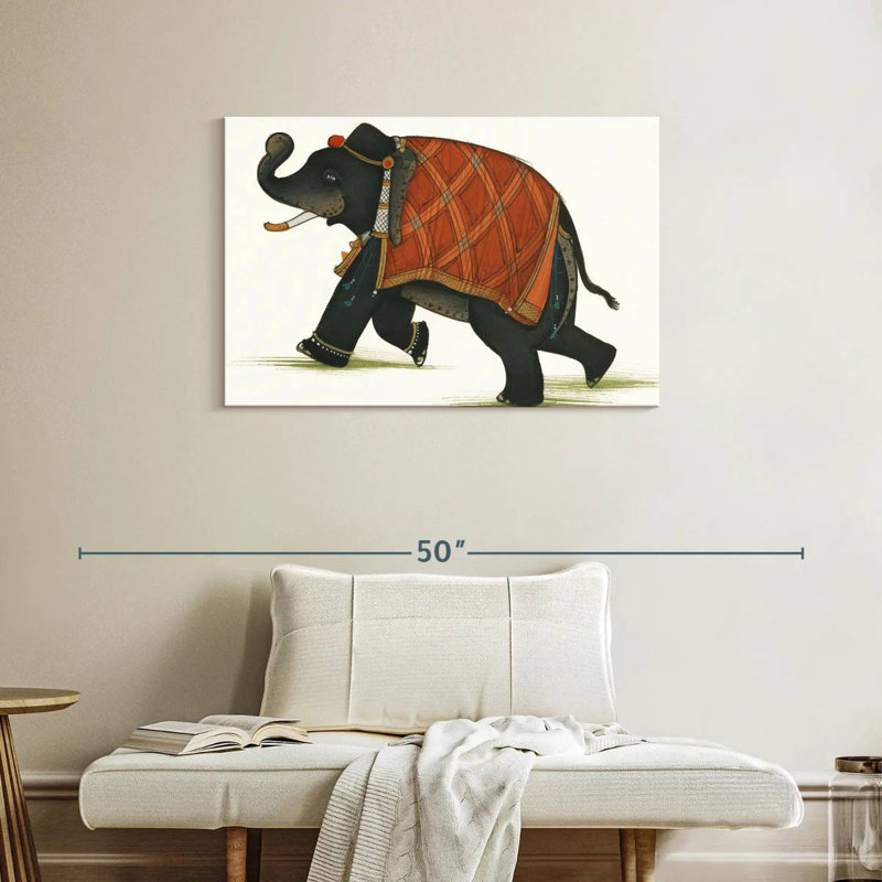 India Elephant II Light, 24" H x 36" W