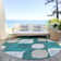 Washable Geometric Indoor / Outdoor Rug