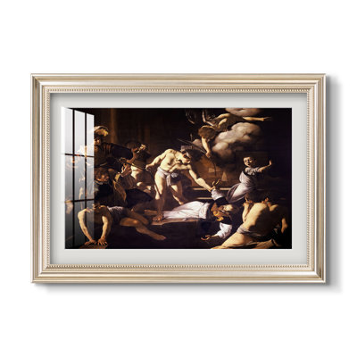 «Noce The Martyrdom Of Saint Matthew» par Caravaggio - art mural grandiose encadré sous verre acrylique