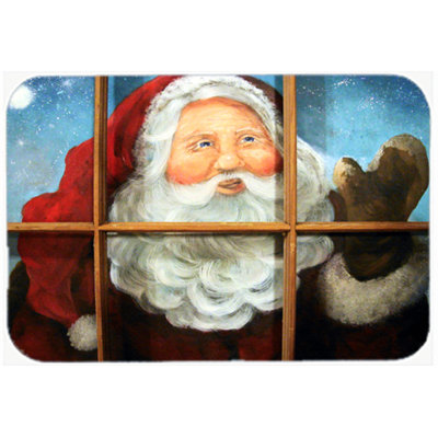 Caroline's Treasures Kindly Visitor Santa Claus Christmas Glass Cutting Board