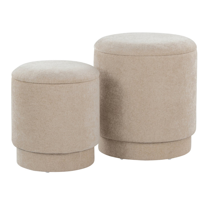 Ensemble de repose-pieds Marla par Lumisource, Beige