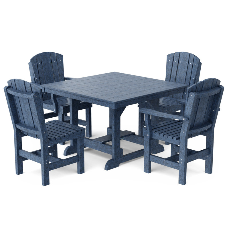 Heritage 5-Piece 44" x 44" Dining Set, Patriot Blue