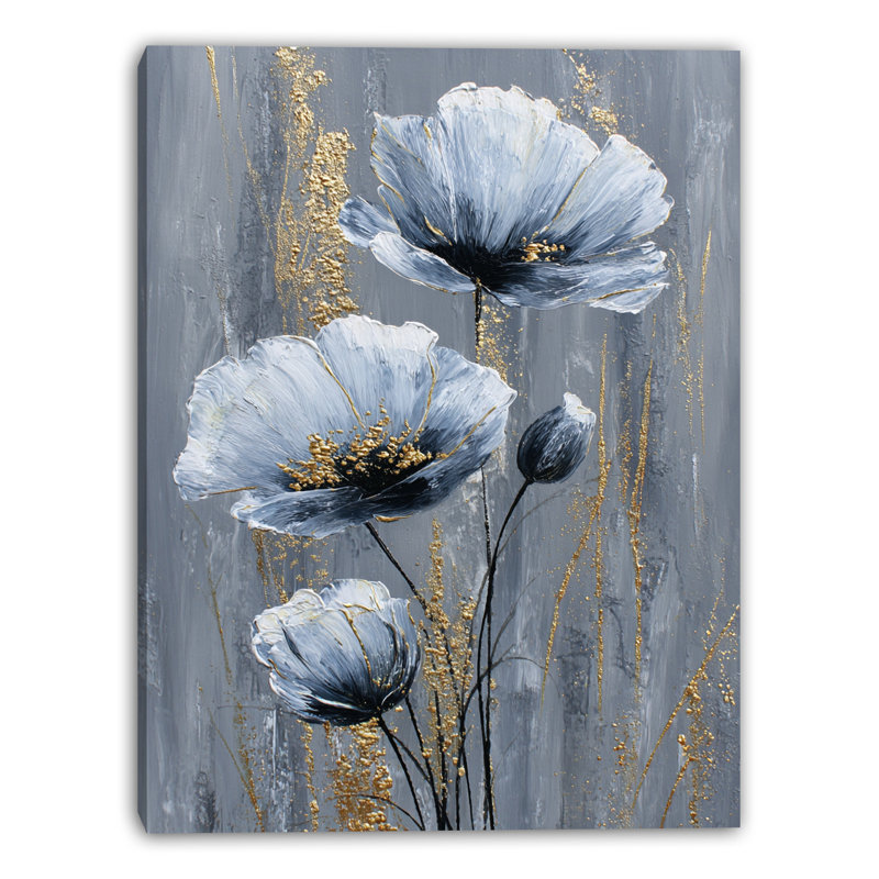 Art floral sur toile matinale, L 30 po x H 40 po x P 1,5 po