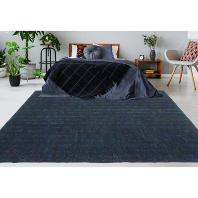 Rainbow Dye Flatweave Behrang Purple Rug
