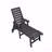 Outdoor Patio Lounge Chair, With Wood Texture, Oversized Chaise Lounge Chair With 5 Positions, HDPE, With Wheels And Cup Holder-566341763