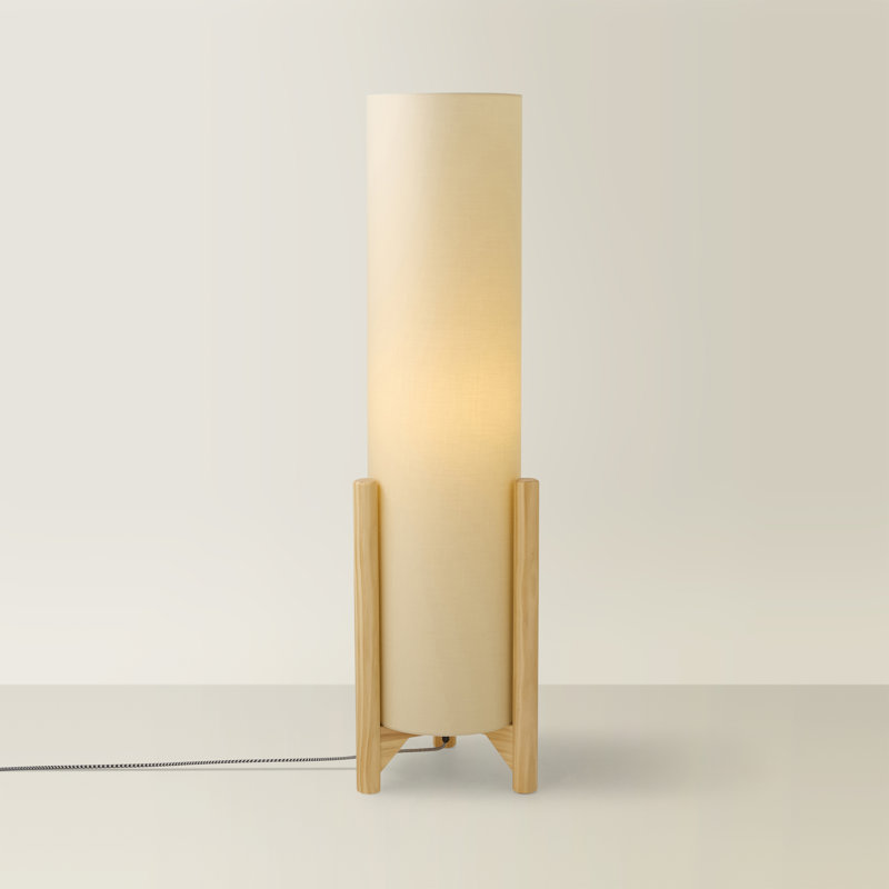 Richela 110cm Wood Traditional Floor Lamp, Natural, No