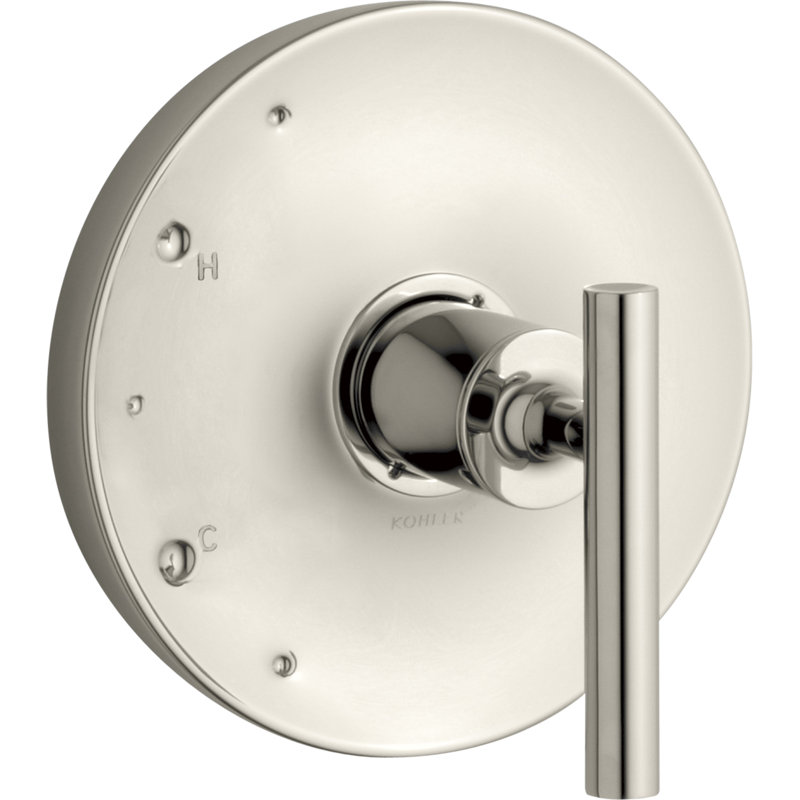Garniture de valve Kohler Purist Rite-Temp avec poignée levier, Nickel poli éclatant