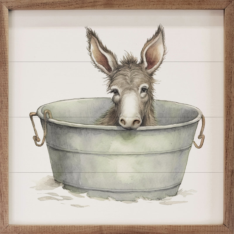 Donkey Metal Tub White, 16" H x 16" W x 1" D