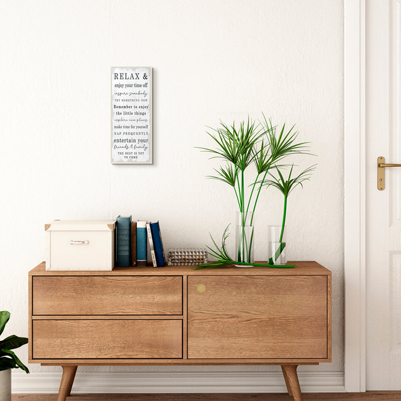 Retraite de retraite signe blanc motif délavé, Plaque murale, H 17 po x l 7 po x P 0,5 po