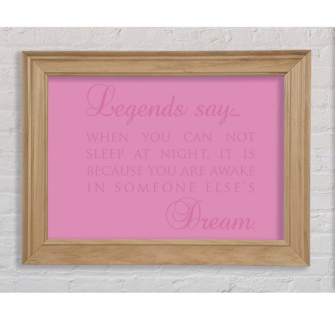 Nicasio Legends Say Dream Lilac Gerahmter Druck Wandkunst