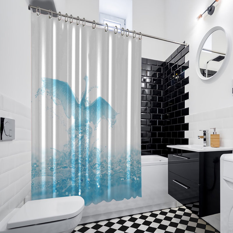 Rideau de douche 13 pièces avec crochets 13 pièces Swan, Multicolore