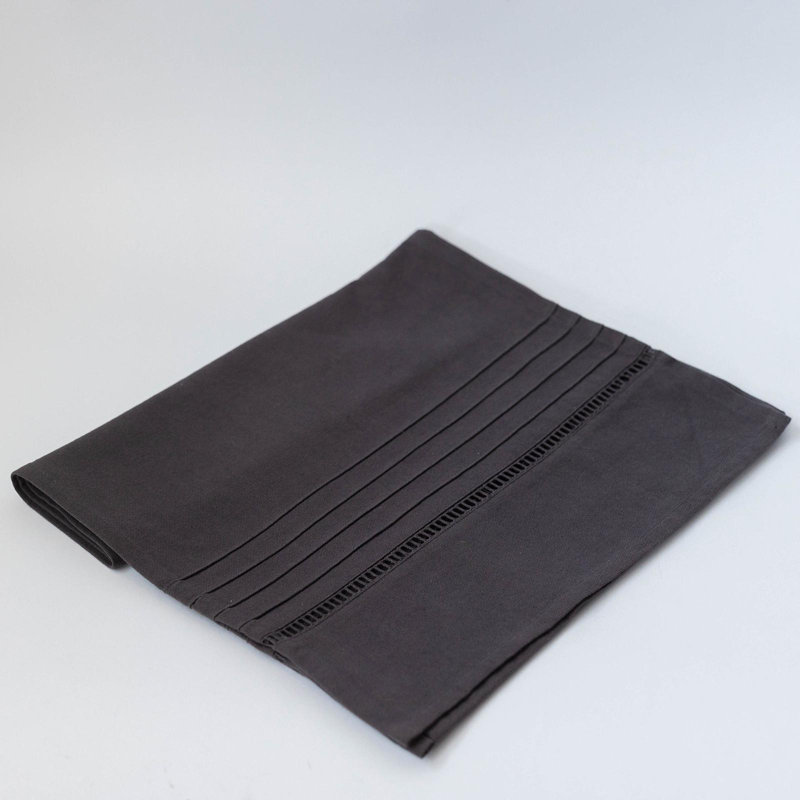 Cotton Table Runner, Black