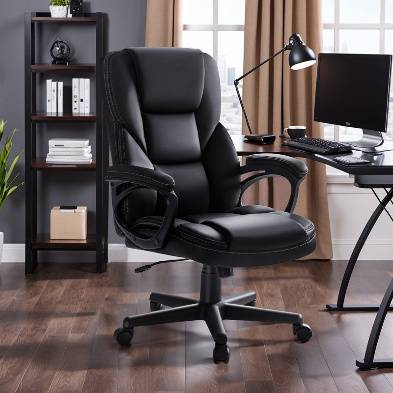 Jairden Executive Chair with Headrest, Black