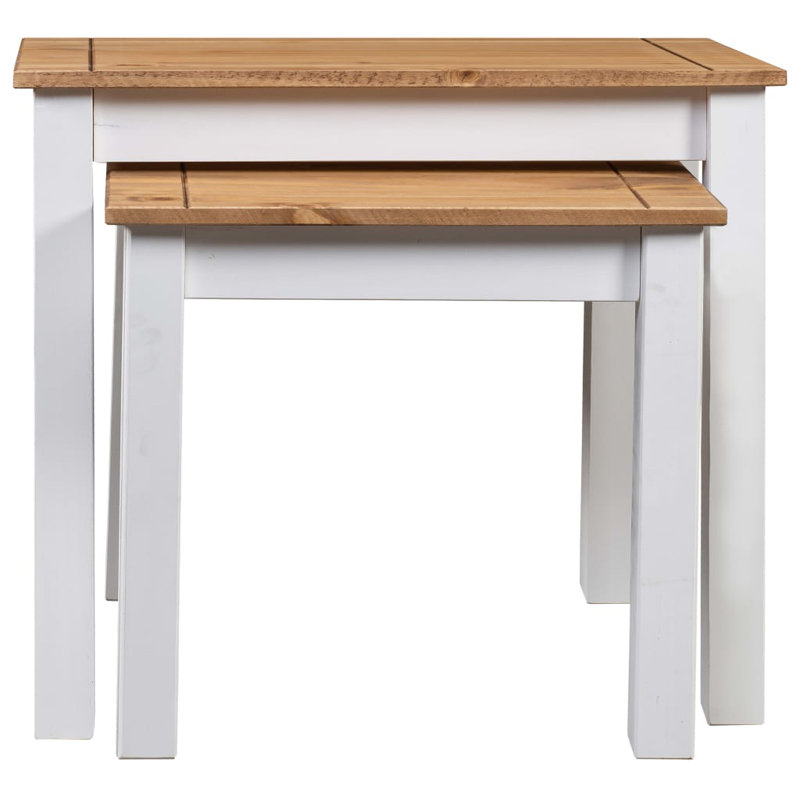 Marquez Solid Wood Nesting Tables, White