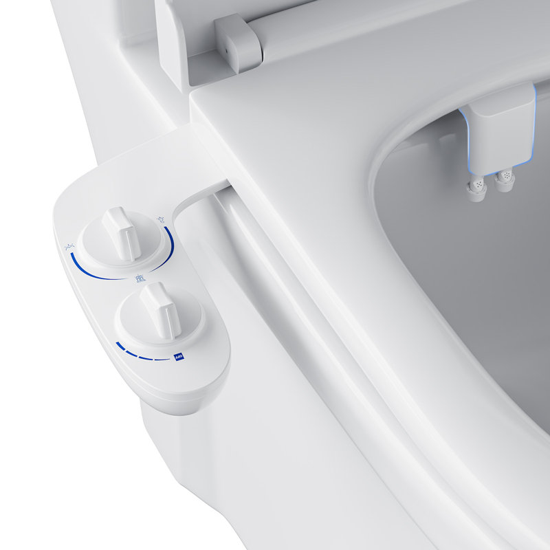 Bidet Attachment for Toilet, Non-Electric Self-Cleaning Dual Nozzle (Feminine/Bidet Wash) Toilet Bidet, Fresh Cold Water Sprayer Bidets for Existing Toilets with Adjustable Pressure Control-Dual Knob