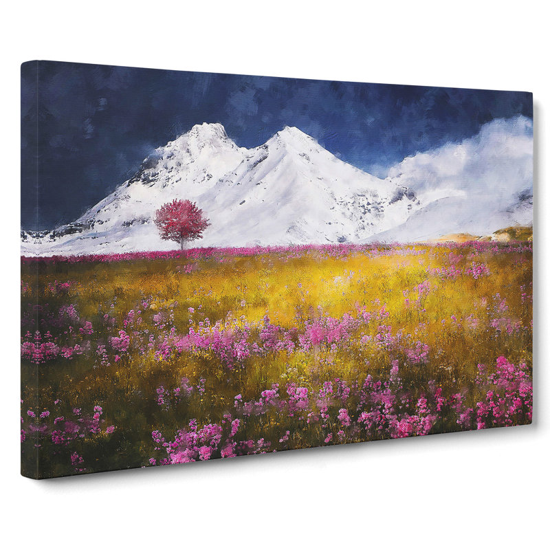 Tree And Mountain - Wrapped Canvas, 35cm H x 50cm W x 3cm D