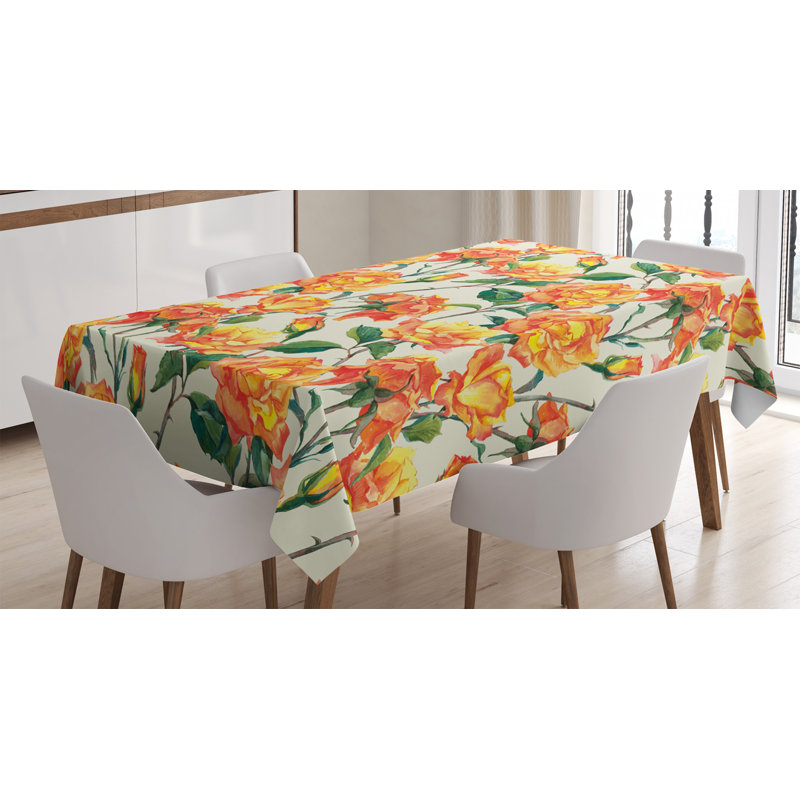 Rose Tablecloth, 70" L x 52" W