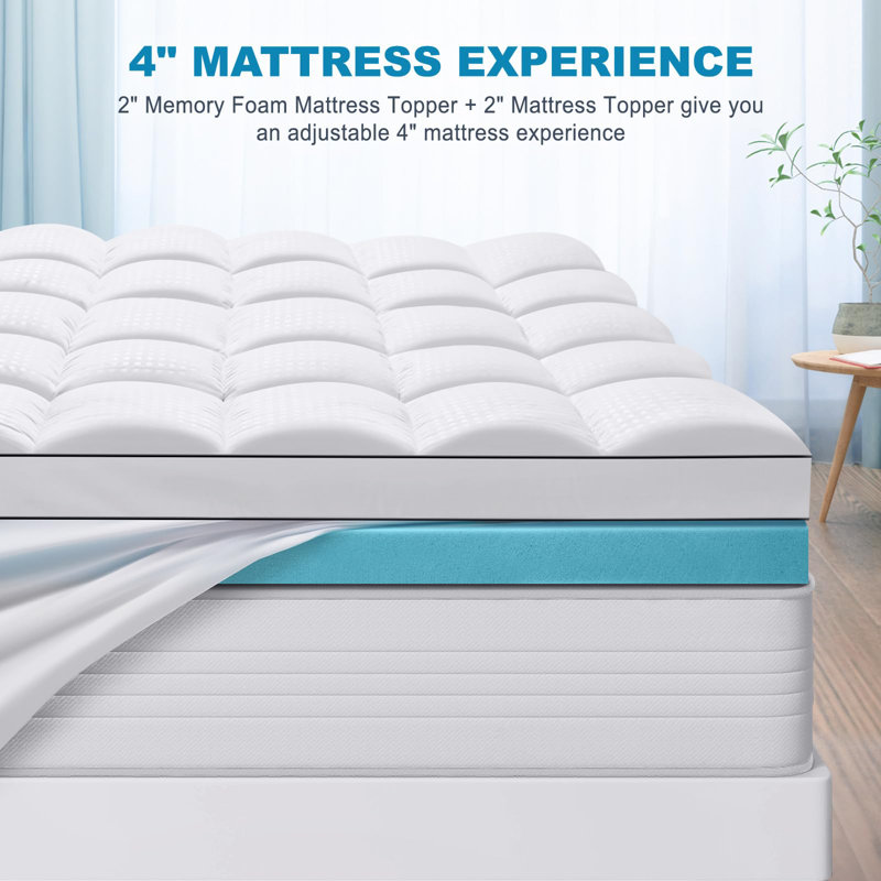 Bothwell 4'' Memory Foam Mattress Topper, California King