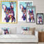 «Brushstroke Pop Art Dog Portrait», art mural moderne sur toile-400798531-400798559