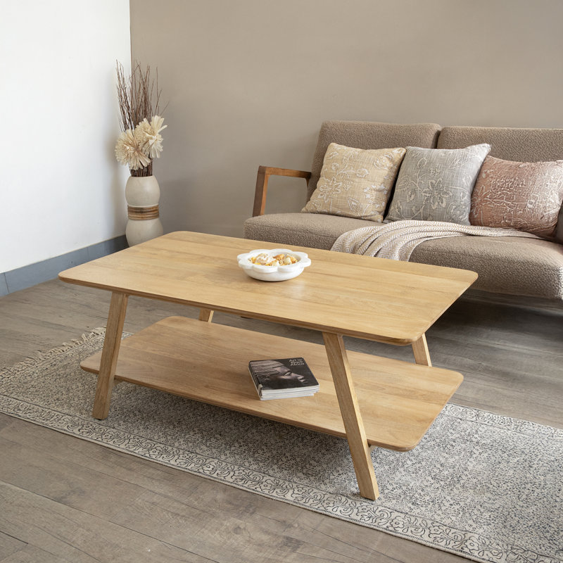 Contour Mango Wood Coffee Table – Entryway Table, Sofa Table, Accent Furniture for Living Room, Hallway, Bedroom