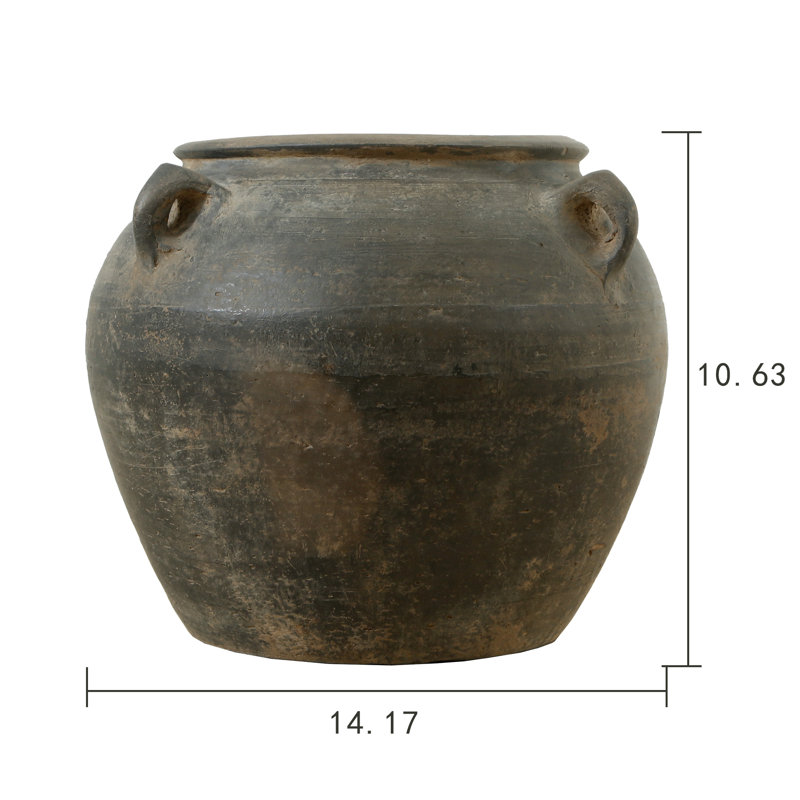 Edmeston Ceramic Floor Vase, 10.63" H x 14.17" W x 14.17" D