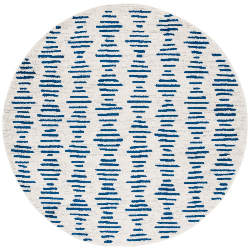 Jurrian Tulum Performance Abstract Rug, Round 6'7"