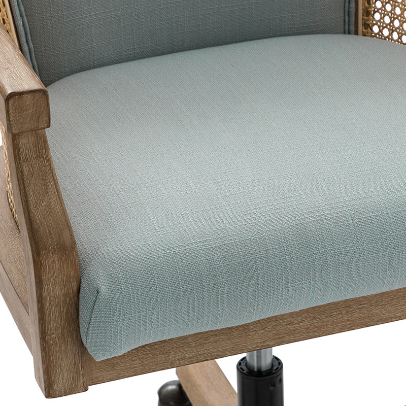 Chaise de bureau Ackeron, Toile bleue