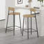 Woven Bar Stools with Back Set of 2-390846829